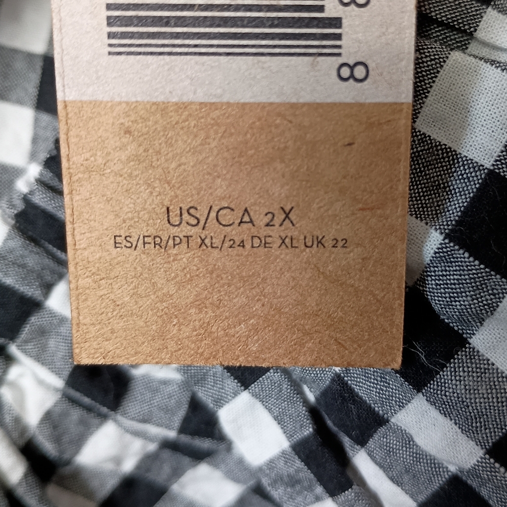 RACHEL Rachel Roy Women's Gingham Top Size 2X - Picture 4 of 10